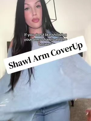If you don’t like showing your arms, shawls are the answer 🙌 Cute, lightweight, and the easiest way to add a little coverage without hiding your whole outfit or overheating. Throw it on and instantly feel more comfortable AND put together. ✨ #ArmCoverUp #ShawlStyle #FashionFinds #OutfitIdeas #TikTokShopFinds