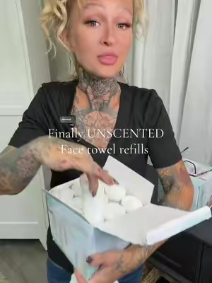 They finally gave us unscented face towel refills for the viral, hot face machine #disposiblefacetowel #skincareroutine #hotfacetowel #facetowels #cleanskin 