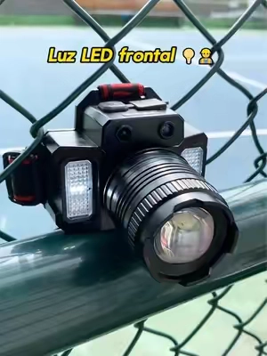 Linterna frontal LED, linterna frontal impermeable rechargeable por USB para exploracion, camping al aire libre. Muy bonita recomendada #led #flashlight #lights #headlamp #TikTokshopbacktoschool 