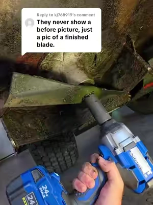 Replying to @kj768919 You asked to see the before, so here’s the entire process from taking the blade off the mower to the finished edge. 👀 #lawncare #lawnmower #lawncarebusiness #landscaper #tiktokshop 