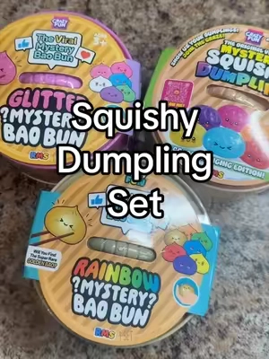 RMS Mystery Dumpling Squishy Surprise Mix includes three mystery dumpling fidget toys sealed inside adorable steamer baskets. Unbox the surprise to discover random RMS Mystery Dumpling styles with the possibility of finding rare dumplings. These viral squishy toys are fun sensory toys, collectible toys, mystery toys and gift ideas for kids ages 3+. #TikTokShopCreatorPicks #TikTokshopbacktoschool #TikTokShopLaborDay #MysteryDumpling #SquishyToys