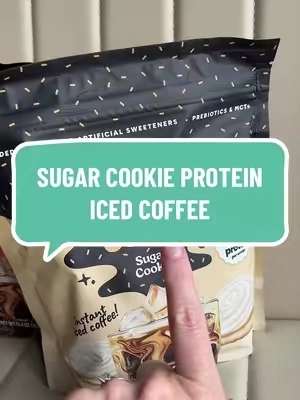 Sugar cookie protein iced coffee 🙌 @Javvy #proteinicedcoffee #proteincoffee #icedcoffee 