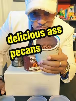damn these pecans are so damn good!! delicious as hell! can't just buy one can! #pecans #candiedpecans #sweetpecans #bestnuts #sweetandsaltychallenge 