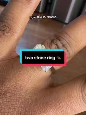 why get one stone when  you can get two? 💍💎🥰 #twostonering #statementring #cubiczirconiaring #jewelryfinds 