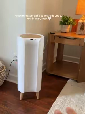 Proof that baby gear doesn’t have to ruin the aesthetic 🤍 This diaper pail blends right into every room… which is exactly why I ended up putting one everywhere 😂  #DiaperPail #BabyEssentials #NurseryMustHaves #MomHacks #jooldreamteam 