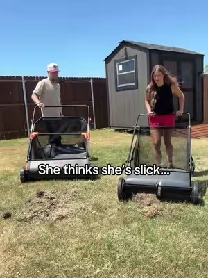 Ever lawn owner needs a lawn sweeper… #lawncare #yardwork #tiktokshopcreatorpicks #homehacks #fall 
