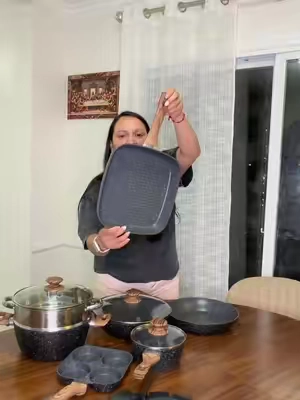 Este Set de 17 piezas me encanta porque mi comida no se pega #nonstick #ollas #sartenes #tiktokshopcreatorpicks #TikTokshopbacktoschool 
