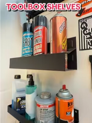 Check out these magnetic toolbox shelves! #tools #shelves #toolbox 