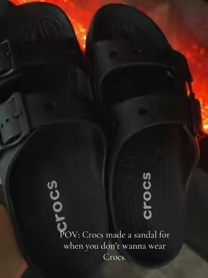 I didn’t even know Crocs had these. The Saturday Two-Strap Sandals might be my new everyday pair. Both straps are adjustable too. 🔥 #crocs #crocsandals #men #slippers #fyp 