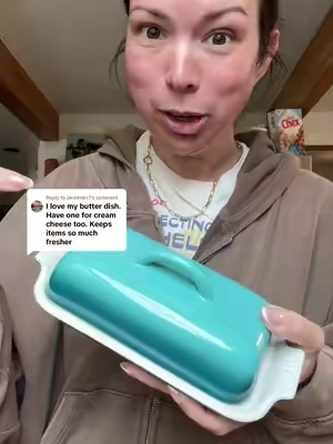 Replying to @JennHarr.1 cream cheese is such a good idea too!!  #lecreuset  #butterdish #butter #qvc #qvcloyaltyprogram 