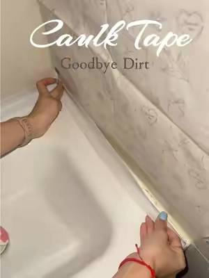 #bathroom #caulktape #LifeHack #tiktokmademebuyit #homeessentials 