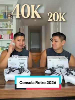 Consola retro para revivir los mejores videojuegos, regalo perfecto para hombres que crecieron jugando, consola con 40 mil juegos clásicos, dos controles inalámbricos para jugar con amigos, videojuegos de los años 80 y 90, regalo para novio gamer, consola para conectar fácilmente al televisor, juegos antiguos que despiertan nostalgia, entretenimiento para adultos gamers, regalo original para hombres mayores de 30 años.  #JuegosRetro #ConsolaParaTV #RegaloParaHombres #AdultosGamers #TikTokshopbacktoschool 