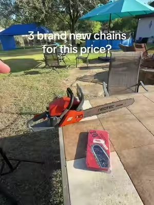 NEOTEC 20 Inch Chainsaw Chain 0.325" Pitch 0.058" Gauge 76 Drive Links 3 pack of chains. #TikTokshopbacktoschool #tiktokshopcreatorpicks #neotec #chainsawchains 