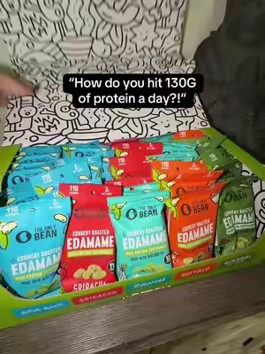 Edamame, chicken breast and protein shakes #fyp 