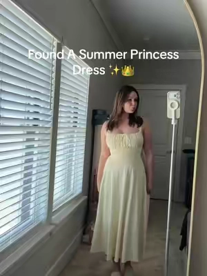 Obsessed with this lemon color dress it truly makes me feel like a princess! #fyp #tts #fashion #fashiontiktok #comfortable 