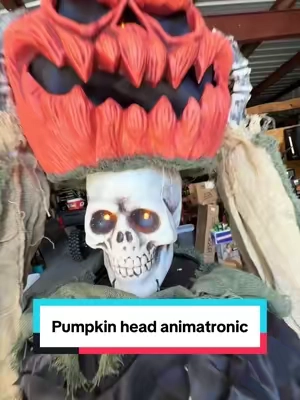 Pumpkin head animatronic🎃🎃🎃 #animatronic #halloweenanimatronics #halloweendecorations #outdoorhalloweendecor #spookyseason @VINGLI @VINGLI.US 