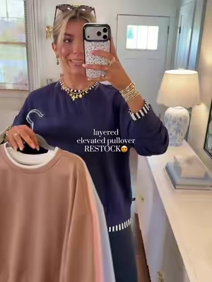 The PRICE too! So good! Perfect for my girls who want to be classy but still comfy!🤍 I've only seen this on AI videos so I'm glad I could finally show you guys what it looks like in real life 😅 #b#boujeeonabudgetf#fallfashione#elevatedbasicso#oldmoneyb#boutiqueclothing