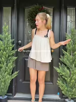Actually so glad I waited (I would have paid double for SHORTER trees 😅) #porchdecor #christmastrees #christmasdecor #porchtree #christmasdecorations 