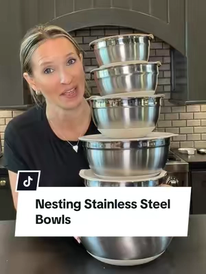 Every kitchen NEEDS these bowls!  Such a great set! #kitchenmusthaves #bowls #KitchenHacks #TikTokshopbacktoschool #tiktokshopcreatorpicks 