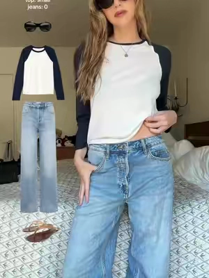 this would be my back to school fit if only i weren’t pushing 30 #raglantee #raglanlongsleeve #vintagejeans #relaxedjeans #baggyjeans 