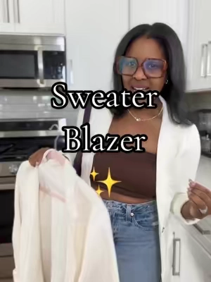 Sweater blazer #sweaterblazer #blazer #officewear #TikTokshopbacktoschool #tiktokshopcreatorpicks @Fisoew Sports 