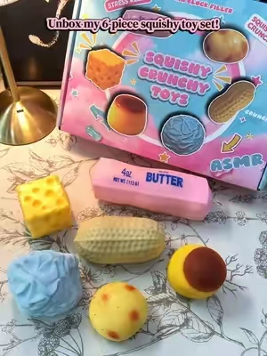 BPA FREE NON-TOXICThis is a new 6-piece set from the Crunchy Squishy series#CrunchySquishy #New6PieceSet #StressRelief #SensoryToys #SquishyCollector