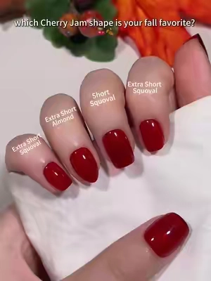 Your Jelly Glaze shade... now choose your shape. ✨🍒 #CurvLife #PressOnNails #nailart #GelPressOnNails #FallNails 