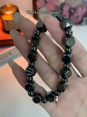 Don't let bad energy drain you, grab this hematite protection bracelet  #tiktokshopsummersale#TikTokshopbacktoschool#bracelets#protection #awofattraction