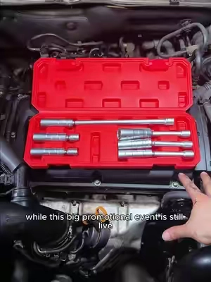 Makes spark plug removal so much easier—free shipping today! 💯✨ Stop struggling with stuck spark plugs in tight spaces! 🚗⚡ The game-changer tool every car owner needs in their garage! 🛠️🔥  360° swivel action reaches tucked-away spark plugs with ease! 🔄⚡ Built-in magnet grips spark plugs so they never drop into the engine! 🧲🚗 Multi-length 6-piece set fits almost every vehicle on the road! 🛠️💪 Chrome Vanadium steel built for maximum torque and zero slippage! 🔧🔥 【DealsForYouDays】6PCS 3/8-Inch Drive Magnetic Swivel Spark Plug Socket Set, Thin Wall, Include 9/16-Inch, 5/8-Inch, 13/16-Inch, 14mm,Socket, Length: 4-Inch, 6-Inch, 11-Inch, 12-Point, CR-V. #tooltok  #mechaniclife  #GarageGoals  #carmaintenance  #MustHaveTools 
