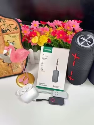 Bluetooth airplane adapter with flexible cord for better comfort—connect AirPods or wireless headphones to in-flight screens, no wires needed. Bluetooth 6.0, 18H battery, supports dual pairing. Perfect for travel & sharing audio. ✈️🎧 #travelhack #musthavetech #bluetoothadapter #travelgadgets #ugreen 