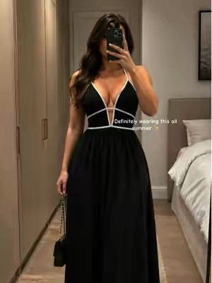🖤#casualdress #TikTokshopbacktoschool #sohochic #OOTD #fashiontiktok 