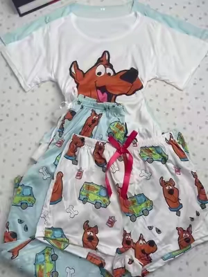 Dog Print Pajama Set!Super cute!#pajama #pajamas #sleepwear #comfortable #spotlightfinds #3pieceset #tiktokshopblackfridaysale 
