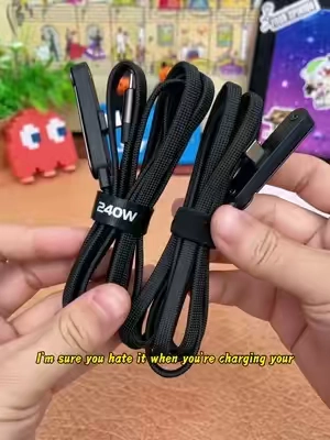 240WUltraFastChargingCable–FullyChargeYourPhonein10Mins⚡#QuickCharge#TimeSaving#ViralFinds#BusyLifestyle#TikTokshopbacktoschool 