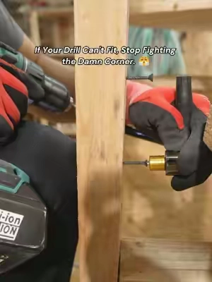 Tight corner killing your workflow? This 90-degree right angle drill attachment helps you reach screws where a regular drill can't. Attach it to your drill, swivel into the angle you need, and drive screws without forcing the drill into cabinets or awkward spaces. Great for woodworking, furniture assembly, closet installs, and DIY repairs.90 degree drill attachment, right angle drill adapter, corner drill tool, tight space drill attachment, woodworking drill adapter, confined space power tool#DealsForYouDays #SummerVibes #WoodworkingTools #DIYTools #DrillAccessories