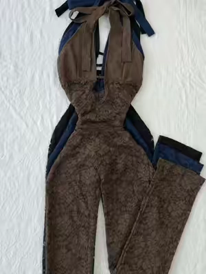 ONE PIECE AND I’M READY. 😮‍💨🔥 The elegant lace design does all the styling for you, from dinner dates to parties.#LaceJumpsuit #HalterJumpsuit #PartyOutfit #DateNightOutfit #TikTokshopbacktoschool 
