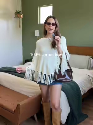 bring me fall asap 🍂☁️ #poncho #affordablefashion #fallfashion #falltransitionoutfit #backtoschoolshopping 