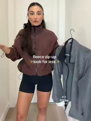 these fleece jackets are such a good look for less find! 🤎 @YeeZaa #fleece #fleecejackets #falljacket #lookforless #TikTokshopbacktoschool 