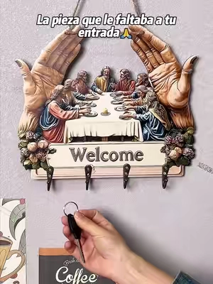 Arte de Pared 2D Plano de Jesús y los Discípulos con Portallaves 🙏🥰❤️ #DecoraciónDePascua #Pascua2026 #DecoraciónDelHogar #ArteDePared #portallavesdecorativo sxy1.1.1#DecoraciónDePascua #Pascua2026 #DecoraciónDelHogar #ArteDePared #portallavesdecorativo sxy1.1.1