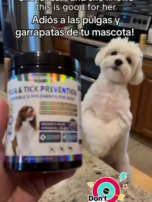 #TikTokshopbacktoschool @woyamay.pets.official  Adiós Pulgas y Garrapatas: Solución para tu Mascota Despídete de las pulgas y garrapatas que afectan a tu mascota. 'Chews for Dogs' ofrece una solución efectiva para el bienestar de tu perro. Mantén a tu compañero libre de estos parásitos y asegúrate de su salud. #fleaprevention #fleaandtickprevention #doghealth #dogmom Keywords: adiós pulgas y garrapatas, cuidado de mascotas, solución antipulgas para perros, tratamiento garrapatas mascotas, chews for dogs Dog Flea & Tick Support Soft Chews - Natural Oral Supplement - Suitable for All Breeds & Sizes - 200 Chicken Treats