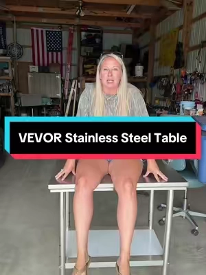 VEVOR Stainless steel table @VEVOR Home Store #stainlesssteeltable #portabletable #workbench #vevor #table 
