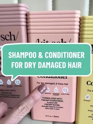 Castor oil shampoo & conditioner for dry, damaged, & frizzy hair ✨ @Kitsch #shampooandconditioner #dryhair #frizzyhair #damagedhair 