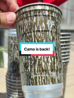 Don’t miss out. The new camo design available now! Scroll through all the designs! #topcup #partycup #camo #hunter 