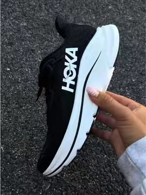 Get your 10k steps in while wearing these HOKAS 🖤☁️ #Fyp #Hoka #Runningshoes #Viral 