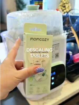 Replying to @itssssk this is my tip for clear bottles; use filtered water OR at least make sure your machine is staying clean! don’t forget to clean your baby appliances (and any kitchen appliances that use water). Descaling tablets are the fastest, nontoxic way to keep your bottle washer running smoothly  ##bottlewasher##descaling##momcozy
