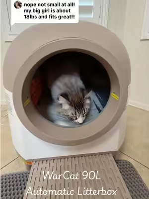 Replying to @jahris.uhh 🙌 Thank you! We love this Automatic Litterbox for our larger cats and honestly for the price it was a no brainer!  #automaticlitterbox #catlitterbox #catsoftiktok #catlover #tiktokshopcreatorpicks 