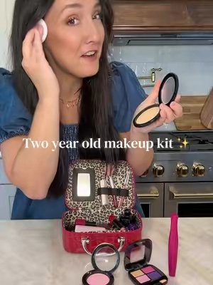If your little girl is constantly trying to get into your makeup… THIS is the move 😂💄🎀 A whole pretend makeup kit so she can “get ready” right alongside you without touching your good stuff 🙌💗 #PretendMakeup #GirlMom #KidsToys #TikTokshopbacktoschool 