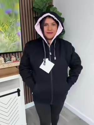 Men's Heavyweight Hooded Pile Jacket PRO CLUB Classic Soft Fur-Insulated Jacket Casual Fur Hoodie Full Zip Jackets Hip Hop Harem Black Gray #hooded #chamara #sudadera #jacket #tiktokshopblackfridaysale 