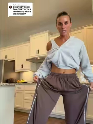 Replying to @ju  perfect 83% cotton 👏🏼👏🏼 wearing a small I’m 5’8”  #trackpants #sweatpants #wideleg #timeoffsports #baggysweats 