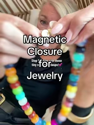 Why did nobody tell me about these sooner?! 😍 No more fighting with tiny clasps or asking someone else to put my necklace on! #NecklaceHack #JewelryHack #MagneticClasp #JewelryFinds  #jewelry 