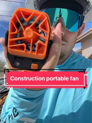can’t even feel the heat man😌😮‍💨 #portablefan #constructionlife #constructionworker #clipfan #portableclipfan 